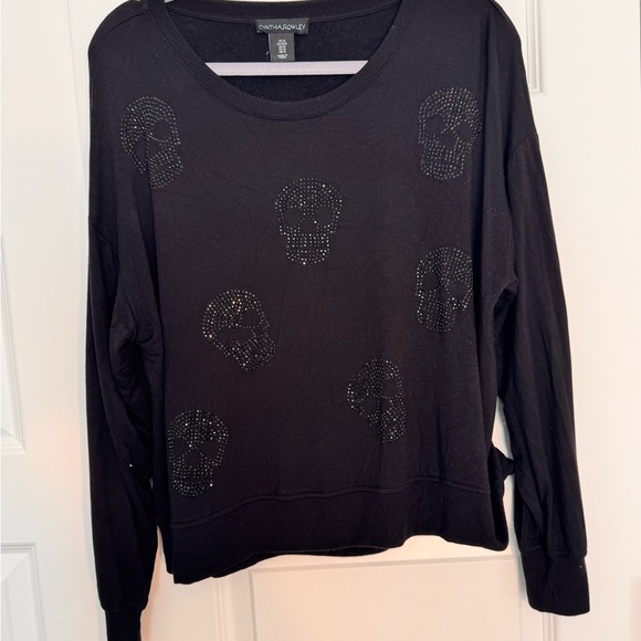 Cynthia Rowley Black Skull Embellished Sweater - Picture 2 of 5